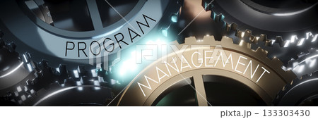Program management - gears concept - 3D illustration Program management - gears concept - 3D illustration 133303430