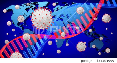Coronavirus, SARS CoV 2, Covid 19 concept - 3D illustration Coronavirus, SARS CoV 2, Covid 19 concept - 3D illustration 133304999