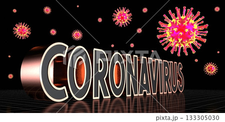 Coronavirus Covid 19 concept - 3D illustration 133305030