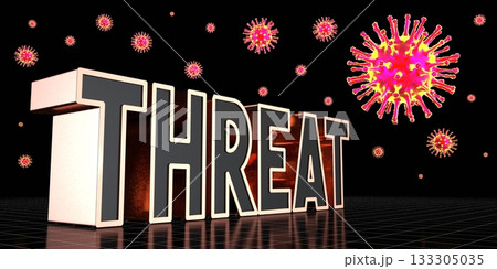Virus threat concept - 3D illustration 133305035