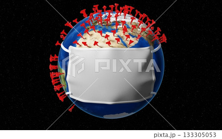 Global coronavirus epidemic outbreak concept - 3D illustration 133305053