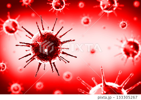 Coronavirus, Covid-19, SARS-CoV-2 virus cells - 3D illustration Coronavirus, Covid-19, SARS-CoV-2 virus cells - 3D illustration 133305267