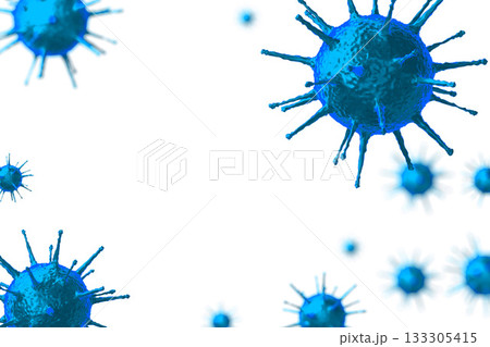 Coronavirus, Covid-19, SARS-CoV-2 virus cells - 3D illustration Coronavirus, Covid-19, SARS-CoV-2 virus cells - 3D illustration 133305415