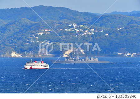 浦賀水道 海上自衛隊 むらさめ DD-101 東京湾フェリー かなや丸 浦賀水道 海上自衛隊 むらさめ DD-101 東京湾フェリー かなや丸 133305840