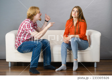 Man and woman having fight Man and woman having fight 133305926