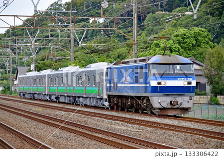 東海道本線 二宮-大磯 JR貨物 EF210-132+HB-E220-8+HB-E220-9 甲種 東海道本線 二宮-大磯 JR貨物 EF210-132+HB-E220-8+HB-E220-9 甲種 133306422