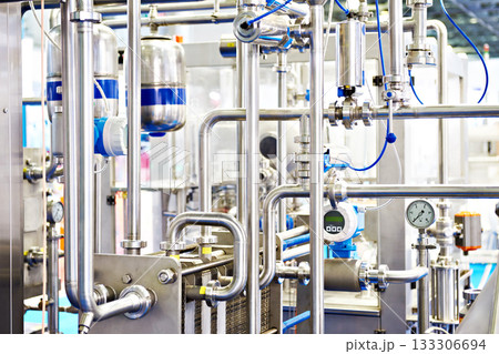Metal pipes in industrial 133306694