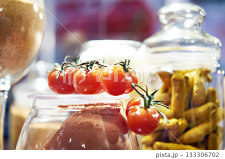 Branch of tomatoes 133306702