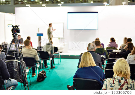 People on training lecture at business conference People on training lecture at business conference 133306706