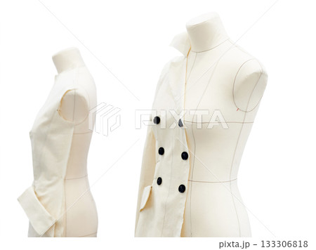 Mannequin silhouette for sewing isolated 133306818