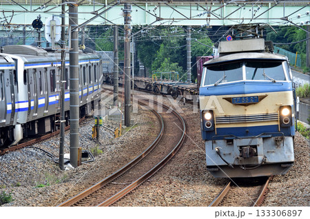 東海道本線 東戸塚-保土ケ谷 JR貨物 EF66-27(新鶴見) JR東日本 E217系 東海道本線 東戸塚-保土ケ谷 JR貨物 EF66-27(新鶴見) JR東日本 E217系 133306897