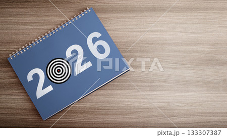2026 Goals and Targets Calendar, future goals, business agenda. 133307387