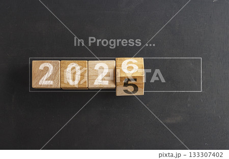 New Year 2026 Progress Transitioning from 2025, business and holiday concept, happy new year, new year background.  133307402