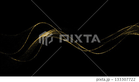 Vector Abstract Shiny Gold Glitter Wave design element. For New Year, Merry Christmas, Birthday and Wedding greeting card and invitation. Luxury Background design Vector Abstract Shiny Gold Glitter Wave design element. For New Year, Merry Christmas, Birthday and Wedding greeting card and invitation. Luxury Background design 133307722