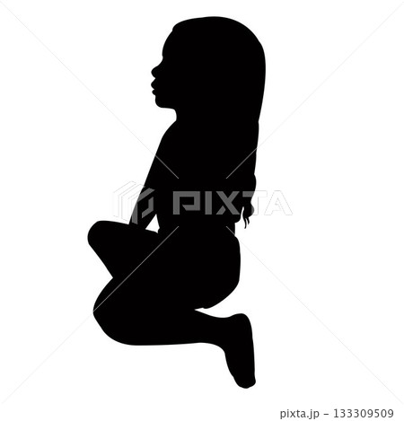 a girl body silhouette vector a girl body silhouette vector 133309509