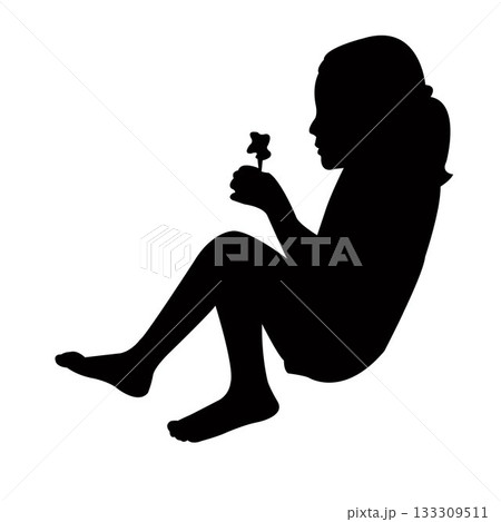 a girl body silhouette vector a girl body silhouette vector 133309511