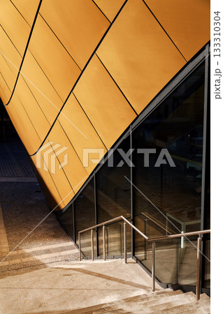 Masarycka MSD Masaryk Station Development office and retail building by Zaha Hadid Architects with golden facade on November 19, 2025 in Prague, Czech Republic. Masarycka MSD Masaryk Station Development office and retail building by Zaha Hadid Architects with golden facade on November 19, 2025 in Prague, Czech Republic. 133310304