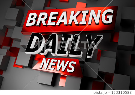 The graphic presents daily breaking news. 133310588