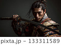 日本刀を携えた武士の肖像、武士道の精神 133311589