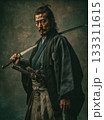 日本刀を携えた武士の肖像、武士道の精神 133311615