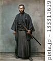 日本刀を携えた武士の肖像、武士道の精神 133311619