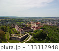 Stunning aerial view of Castle Ellwangen,showcasing its historic architecture beautiful surroundings 133312948