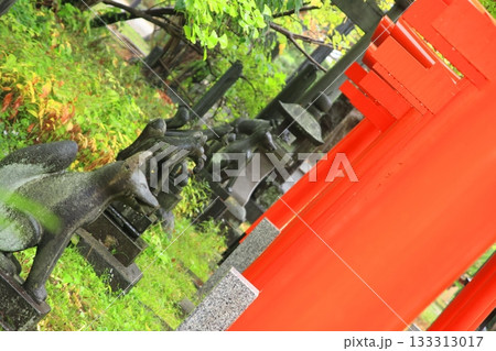 【秋田県】たくさんの狛犬やお稲荷さんが迎える與次郎稲荷神社 133313017