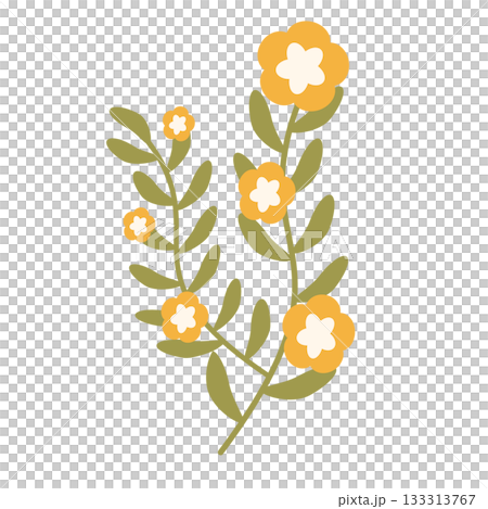Cute deformed flower illustration material Cute deformed flower illustration material 133313767