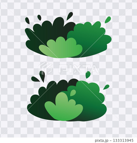 Green bushes or grass clusters collection Green bushes or grass clusters collection 133313945