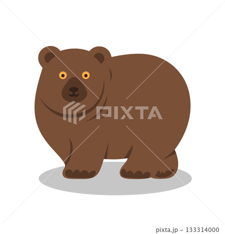 Cute brown bear animal flat cartoon drawing illustration icon vector illustration Cute brown bear animal flat cartoon drawing illustration icon vector illustration 133314000