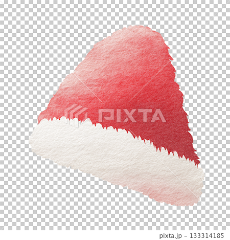 Santa hat watercolor illustration material 133314185