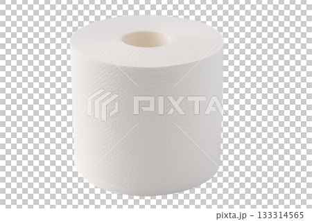 透明背景（png）に1個のトイレットペーパー 133314565