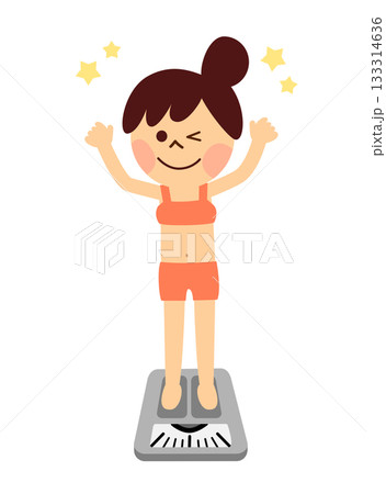 体重計に乗る女性 133314636