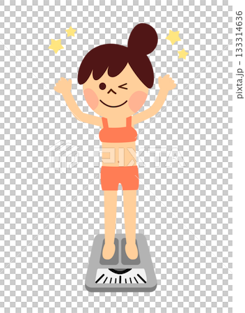 体重計に乗る女性 133314636