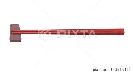 シンプルなお箸と箸置きのイラスト 133315311