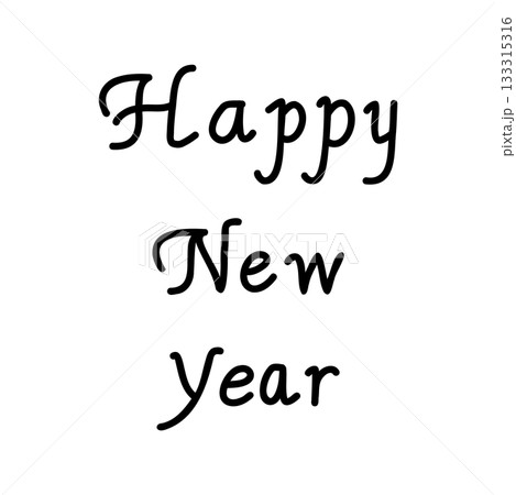 Happy New Yearの手書き文字 133315316