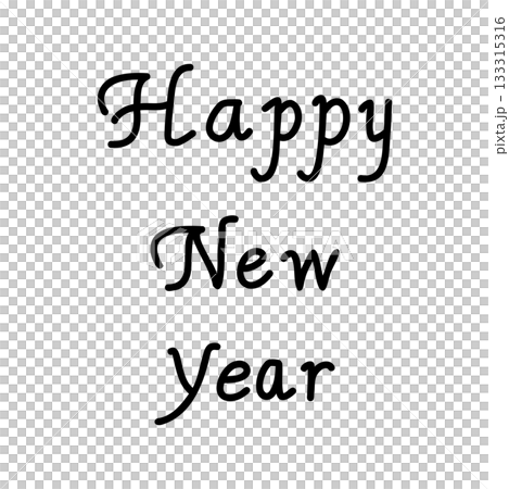 Happy New Yearの手書き文字 133315316