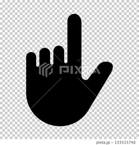 Hand icon with index finger up 133315748