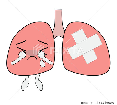 肺キャラクター 痛くて泣く 肺キャラクター 痛くて泣く 133316089