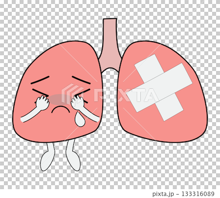 肺キャラクター 痛くて泣く 肺キャラクター 痛くて泣く 133316089