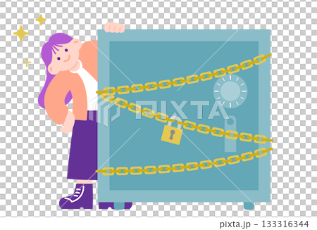 A woman who keeps her valuables safe and keeps them safe A woman who keeps her valuables safe and keeps them safe 133316344