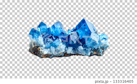 Amethyst crystal quartz mineral and gemstones isolated on white background. 133316405