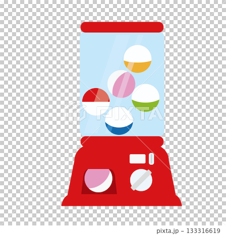 Cute capsule toy machine illustration 133316619