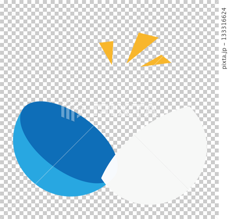 Opened gachapon capsule illustration material Opened gachapon capsule illustration material 133316624