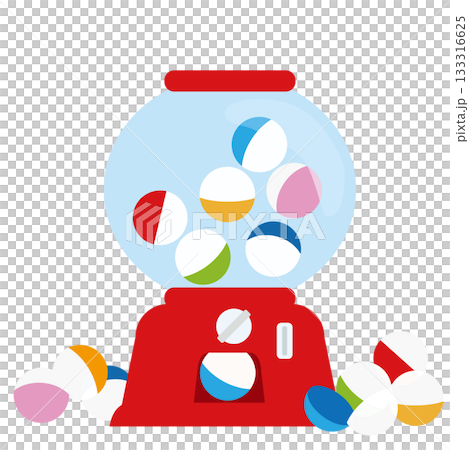 很多空的膠囊和一個扭蛋機 很多空的膠囊和一個扭蛋機 133316625