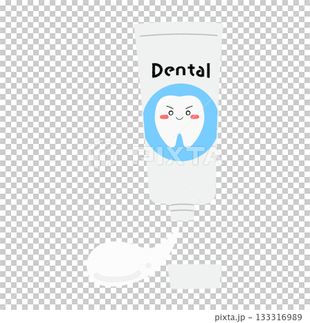 練り歯磨きチューブ　ジェルが出ている 133316989