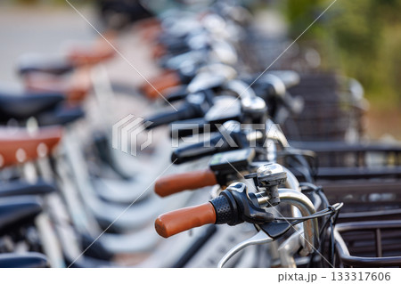 駐輪場に駐輪する自転車 駐輪場に駐輪する自転車 133317606