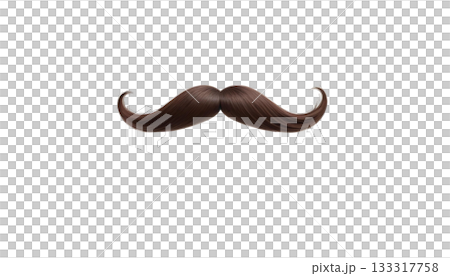 A simple black mustache against a transparent background, representing Movember and promoting men's health awareness 133317758