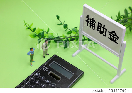 補助金と書かれたホワイトボード 補助金と書かれたホワイトボード 133317994