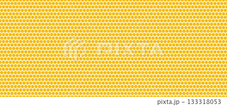 Seamless honeycomb pattern texture. Yellow repeated hexagon grid background. Golden honey beehive mosaic shape wallpaper. Orange repeating geometric hexagonal structure. Vector backdrop 133318053